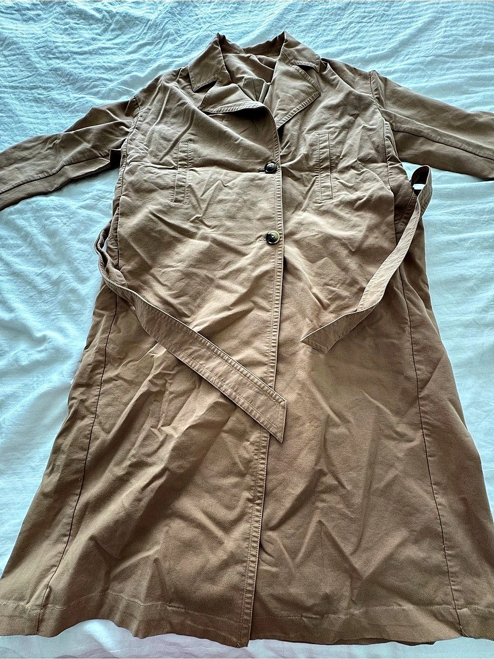 Women's Brown Belted Trench Coat